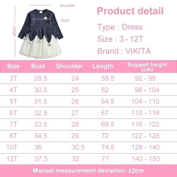 Vikita Glittery Star Sequined Appliquéd Dress - Picture 7 of 7